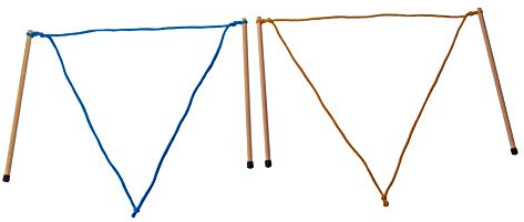 Kidzmedia - 2 Paar Stäbe (33cm) Riesenseifenblasen klein + Pulver für 5L, Holz Seifenblasen Set Kinder