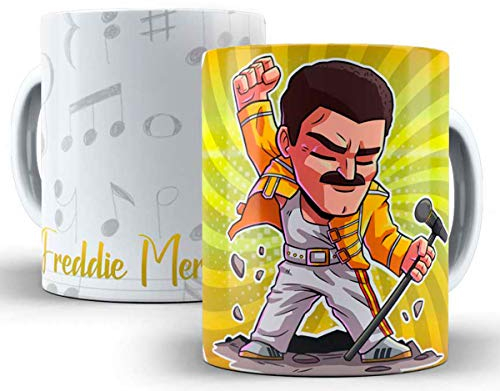Mugtime (TM) - Icons of Music - Queen Freddie - Mug Cup Ceramic Coffee Tea 330ml
