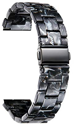 BINLUN Harz Uhrenarmband für Damen Herren 12mm 14mm 16mm 18mm 20mm 22mm,Ersatz Uhrenarmbänder Faltschließe Schnellverschluss für Smartwatch,14 Farben Licht Mode Hautfreundliche Armband in 3 Schnallen