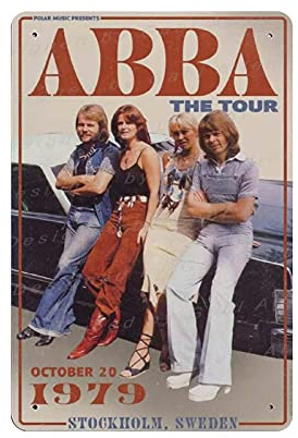 KEYGAMER ABBA The Tour Metallschild, 20,3 x 30,5 cm, Vintage-Wanddekoration