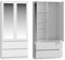 WHATSIZE ENTERPRISE - Modern Double Wardrobe with Drawers - 2 Door Cupboard Contemporary Bedroom Furniture with Mirrors - White