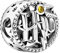Abalorios Charms Colgantes de Icon miel color cristal Cuentas Plata de Ley 925 con Compatible con Pulsera Europeo, Charms para Mujer Niña