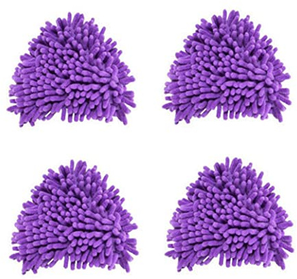 Multi-Purpose Triangular Mop Heads Mini Brush Head Replacement Rotatable Adjustable Home Wall Ceiling Floor Cleaning, 16 * 16CM Purple Mops