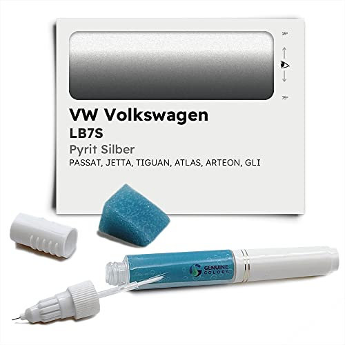 Genuine Colors Lackstift PYRIT SILBER LB7S Kompatibel/Ersatz für VW Volkswagen Silber