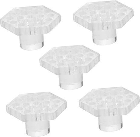 BCOATH 5st Halterung Für Korallen Knöpfe Magnetische Halterung Korallensplitter Aquariumfelsen -frag-Rack Korallenbasis Keramik-frag-Plug Aquarium-frag-Rack Acryl Lieferungen Hexagon