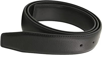 Baoblaze Langlebiger Herrengürtel, 120 cm, verstellbar, ohne Schnalle, mit 33 mm breiten Löchern für Hosen, Schwarz