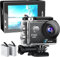 Xilecam Action Cam 4K WiFi/2,4G Fernbedienung 2 * 1350mAh Akku wasserdichte Kamera Unterwasser 131FT 4*Zoom Unterwasserkamera und Multifunktionales Zubehör