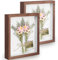 Anhow 3D Marco de Fotos 20x25 cm, 2 Piezas Multiples Marcos con Profundidad 3cm con Lámina Vidrio Transparente - Marrón/ 2 Piezas