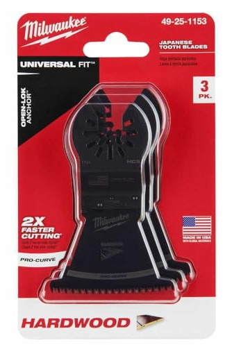 Milwaukee 2-1/2 in. L X 2-1/2 in. W High Carbon Steel Open-Lok Japanese Blade Hardwood 3 pk