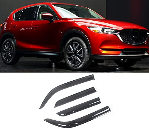 AAHERI 4 Stück Autofenster Windabweiser, Für Mazda CX-5 2013-2023 CX5 Vorne Hinten Regenschutz Seitenfenster Luftabweiser Beschlagfrei Beschattung Langlebiger Auto Zubehör,B