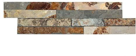 ARTENS - Toluca Verblendstein - Steinwand - Naturstein - Grau und Braun - Innen und Außen - 0,54 m²/ 15 Verblender - Steinmauer - Wandpaneele - Wanddekoration