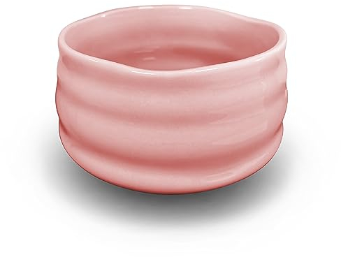 AIYICIII Ceramic Matcha Bowl, Handmade Japanese Green Tea Cup,Matcha Tea Whisk Bowl For Ceremony Chawan 500ml 17oz (Pink)