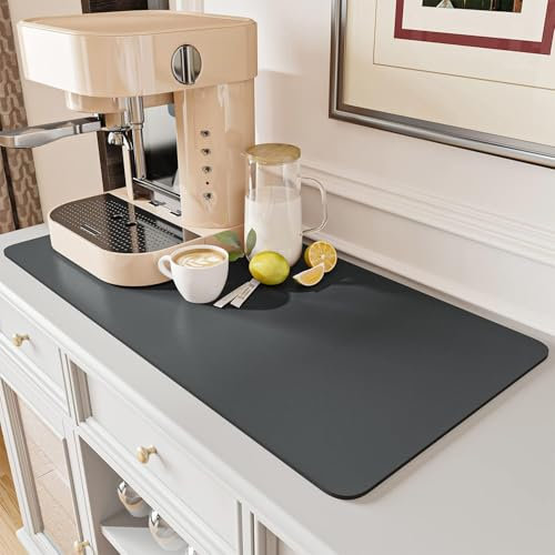 Pietuley 90x56cm Große Hitzebeständige Matte für Heißluftfritteuse, Hitzebeständige Unterlage für Luftfritteuse, Heiße Pads für Küchentheke Hitzeschutz, Rutschfeste Unterlage Kaffeemaschine Pad