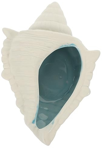 Abaodam Plateau à Vaisselle En Coquillage Décor De Table Porte-anneau Bol à Clés Plateau De Collier Plateaux De Service En Porcelaine Ornement De Coquille Céramique Récipient Bureau
