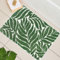 Homantic Tapis de Salle de Bain à Motif de Feuilles Vert foncé – Tapis de Bain antidérapant, Lavable en Machine, Absorbant l'eau, pour lavabo, Baignoire et Douche, 50 x 80cm