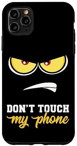iPhone 11 Pro Max Case Dont Touch My Phone Case Anime Lover Angry Face Gift Case