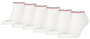 Tommy Hilfiger Sneaker Socken Herren & Damen Füsslinge 6-er Pack, Farbe:Weiss, Socken & Strümpfe:39-42