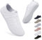 Geweo Barfußschuhe Damen Herren Barfuss Hausschuhe Barfuß Schuhe Barfussschuhe Barefoot Shoes Turnschuhe Gymnastikschuhe Sockenschuhe Fitnessschuhe Mit Zero Drop Sohle Weiß 45EU