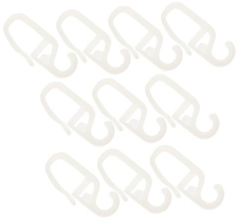 Amosfun 10piezas Ganchos para Riel De Cortina Accesorios De Cortina para Techos Ganchos De Drapeado para Baño y Ventana