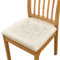 HOMECOVER Housse Assise Chaise Lot De 2 Housse De Chaise Imperméable, PU Cuir Housse De Chaise Amovibles Extensibles Housse Assise Chaise pour Salle à Manger-Lot de 2-Blanc crème