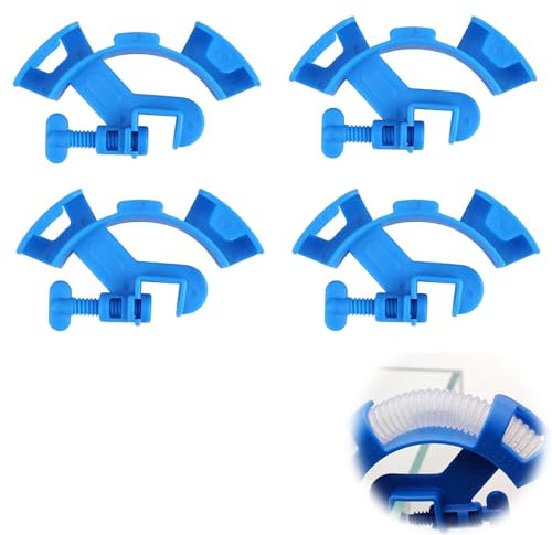 GVRGO Aquarium-Wasserrohrklemme, Aquarium-Schlauchhalter, ABS-Rohrbefestigungsclip, feste Klemme für Saugrohr und Einlassrohr, Sauerstoffleitungs-Befestigungsvorrichtung, 4 Stück