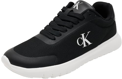 Calvin Klein Damen Runner Sneaker Eva Mesh Sportlich, Schwarz (Black/Bright White), 38