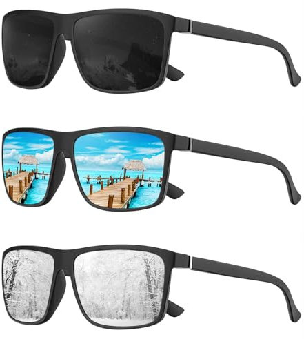 Perfectmiaoxuan Polarisierte Sonnenbrille Herren/Damen ; Vintage/Klassisch Brillengestell; UV400-HD-Pilotobjektive;Golf/Fahren/Angeln/Reisebrille/Outdoor-Sportarten Mode Sonnenbrille