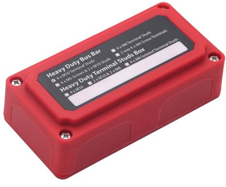 Montesy Modular Battery Block Waterproof DC48V Bus Box with M10Post & 200Amp Capacity for Car Boat