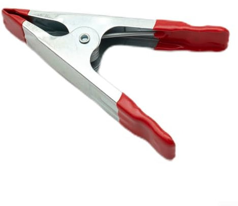 Metal Spring Clamps 2 Inch Woodworking Grip Powerful Tools Heavy Duty Strong Rubber Grip A-Shaped Clip Soft Plastic Tips for Carpentry Photography(red)