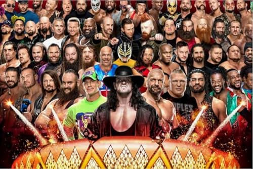 HfmQuisutron Jigsaw 1000 Stück,Wrestlers Art Poster Puzzle,Puzzles for Older Erwachsene,Irregular Puzzle Stück,Erwachsene Stressabbau Spiel,Wall Art Decoration Fc626Pj