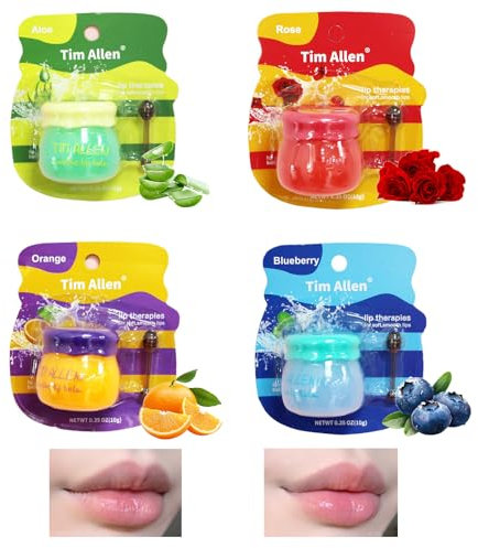 4 Stück Honey Balm,Honig Lippenbalsam Honeybalm Original,Bee Balm Lippenbalsam,Leichte Textur Die Lippen mit Feuchtigkeit Versorgt,Beruhigt und Lippenfältchen Reduziert