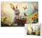 Puzzle 1000 Teile Tiere, Helle Und Farbenfrohe Puzzles, Niedlicher Osterhase Mit Ostereiern, Indoor-Puzzle-Kreativspiel