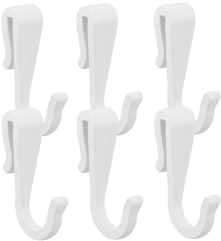 Zerodeko Plastic S Hooks for Kitchen Cabinet Hooks 6 Pack Utility Hooks for Hanging Utensils Towels Clothes Bags and Hats Space Saving Storage Accessory for Home Organisation