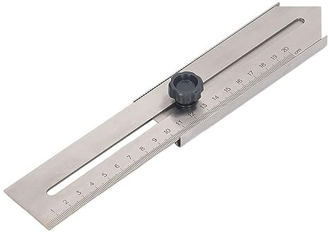 flexman Schieblinie Line Lineal, 200 mm Edelstahl Markierungsmessgeräte Gerade Lineal Tragbares Line Scribing Markierungswerkzeug für Schränke, Rahmen, Schränke, Kisten, Tisch