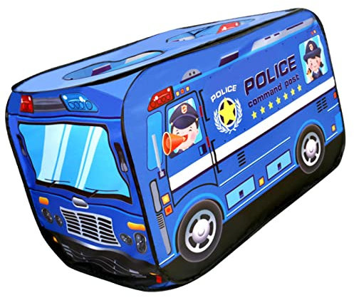 Folpus Großes Zelt, Autozelte, Rasen Im Innen Und Außenbereich, Spielzeug Geburtstagsgeschenk, Polizei Auto, 114x73x73cm