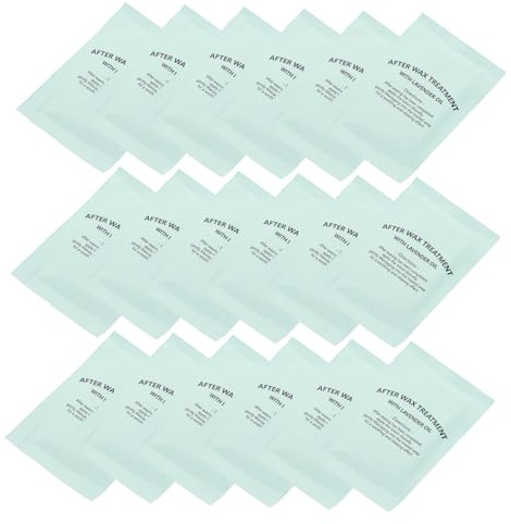 DONFAMDS 20 Stücke Post Wax Beruhigende Öltücher Hautreinigungspads Wachsentferner für Damen Vielseitige Anwendung für Gesicht und Körper Beruhigende Nachbehandlung