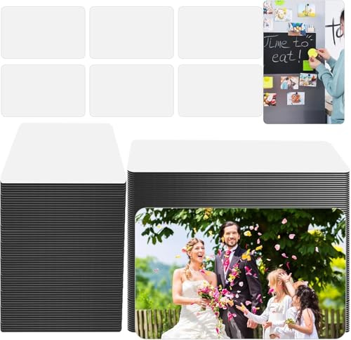60 Pack Sublimation Magnet Blanks, Fridge Magnets, 5.5 x 9 cm | MDF Craft Blanks for Heat Transfer Designs, Photos and DIY Decorations on Fridges, Whiteboards and Calendars
