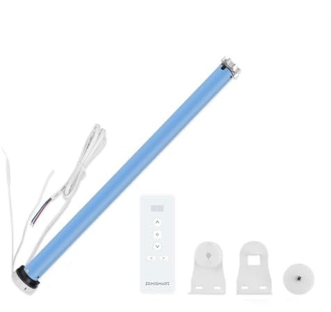 WiFi-Elektro-Rollo-Motor für 38-mm-Röhren, intelligente röhrenförmige Rollläden, funktioniert mit Tuya Smart Life Alexa Google Home (Motor mit 9-K-Fernbedienung)