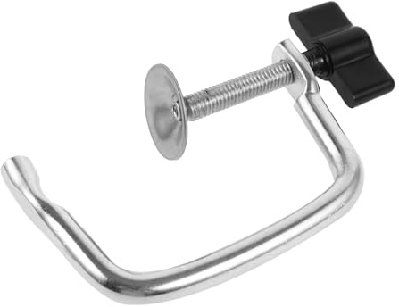 Clip di Fissaggio 1 Pz Argento Macchina per Pasta Manuale | Lega di Ferro e Pp, Apertura Max 7, 5cm e Min 3, 5cm, Ricambio per Manutenzione e Riparazioni