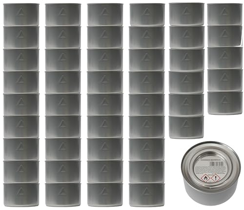 campcooga Sicherheits Brennpaste 200 g Chafing Dish Speisenwärmer Fondue Warmhalteplatte Brenngel Rechaud (48 Stück, 9600, Gramm)