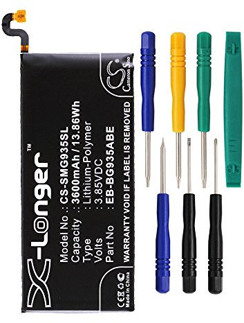 Batteria 3600mAh per Samsung Galaxy S7 Edge, Galaxy S7 Edge XLTE, Hero 2, SC-02H, SCV33, con 7 pezzi Toolskits