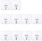 10pcs Clear Hanging Wall Hooks 15kg (max) Heavy Duty Reusable Adhesive Hooks Nail Free No Scratch Super Waterproof Seamless Sticky Hooks for Bathroom Kitchen Wall Door and Ceiling