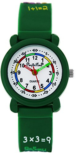 Pacific Time Armbanduhr Kinder Junge Mädchen Lernuhr ABC Lernen Kinderuhr analog Quarz Uhr