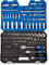 Draper 149 Piece Metric Socket And Socket Bit Set - 1/4, 3/8 And 1/2 Sq. Dr. - 16461 - Chrome Vanadium Steel - Blue - ‎Satin Finish