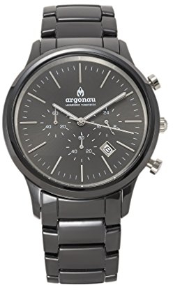Argonau Unisex Erwachsene Analog Quarz Uhr mit Keramik Armband AU1022