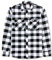 J.VER Herren Flanell Plaid Hemden Langarm Regular Fit Casual Button Down Hemd, A-schwarz/weiß, XL