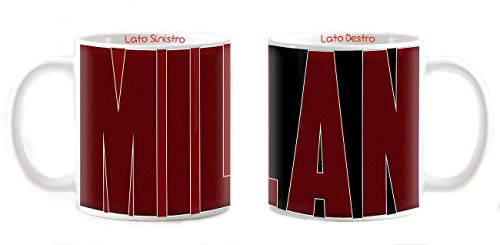 csm informatica Tazza Mug personalizzabile rosso nero grande compatibile con Milan