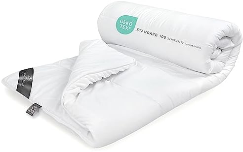 FAM Home Bettdecke 200x220 Weiche Mikrofaser Waschbar Ganzjährig I Zudecke Antiallergisch für Allergiker I Gesteppte Steppdecke