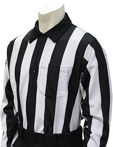 Smitty | FBS-118 | 2 Stripe Elite Performance Interlock Football Referee Long Sleeve Shirt | Official's Choice!