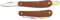 Navaja INJERTAR PUA Mango de Madera Hoja de Acero INOX inoxidable de 5,4 cm para Camping, Caza, Pesca, Supervivencia y Bushcraft Albainox 01237 + Portabotellas de regalo